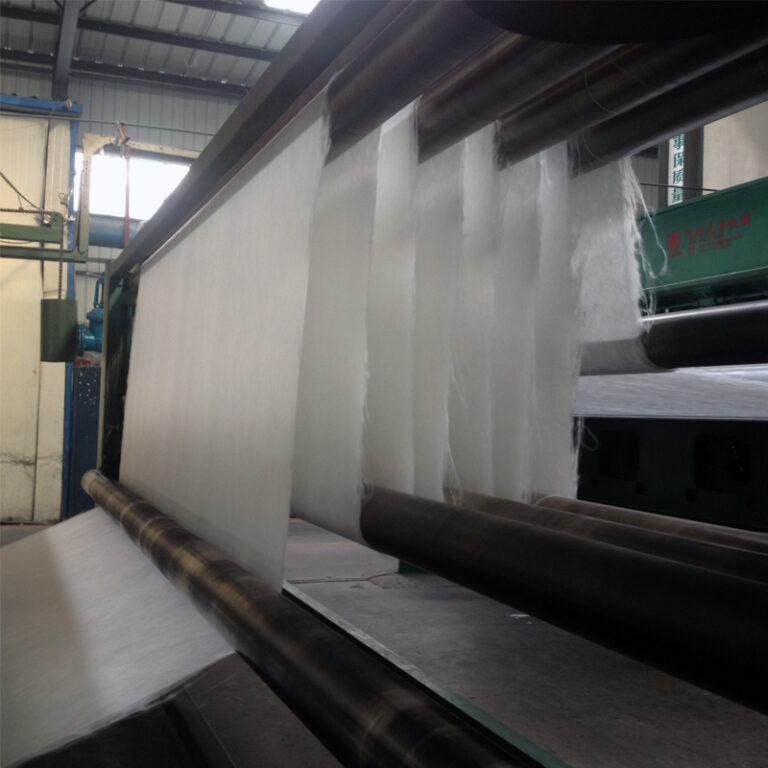 Non woven geotextile fabric production